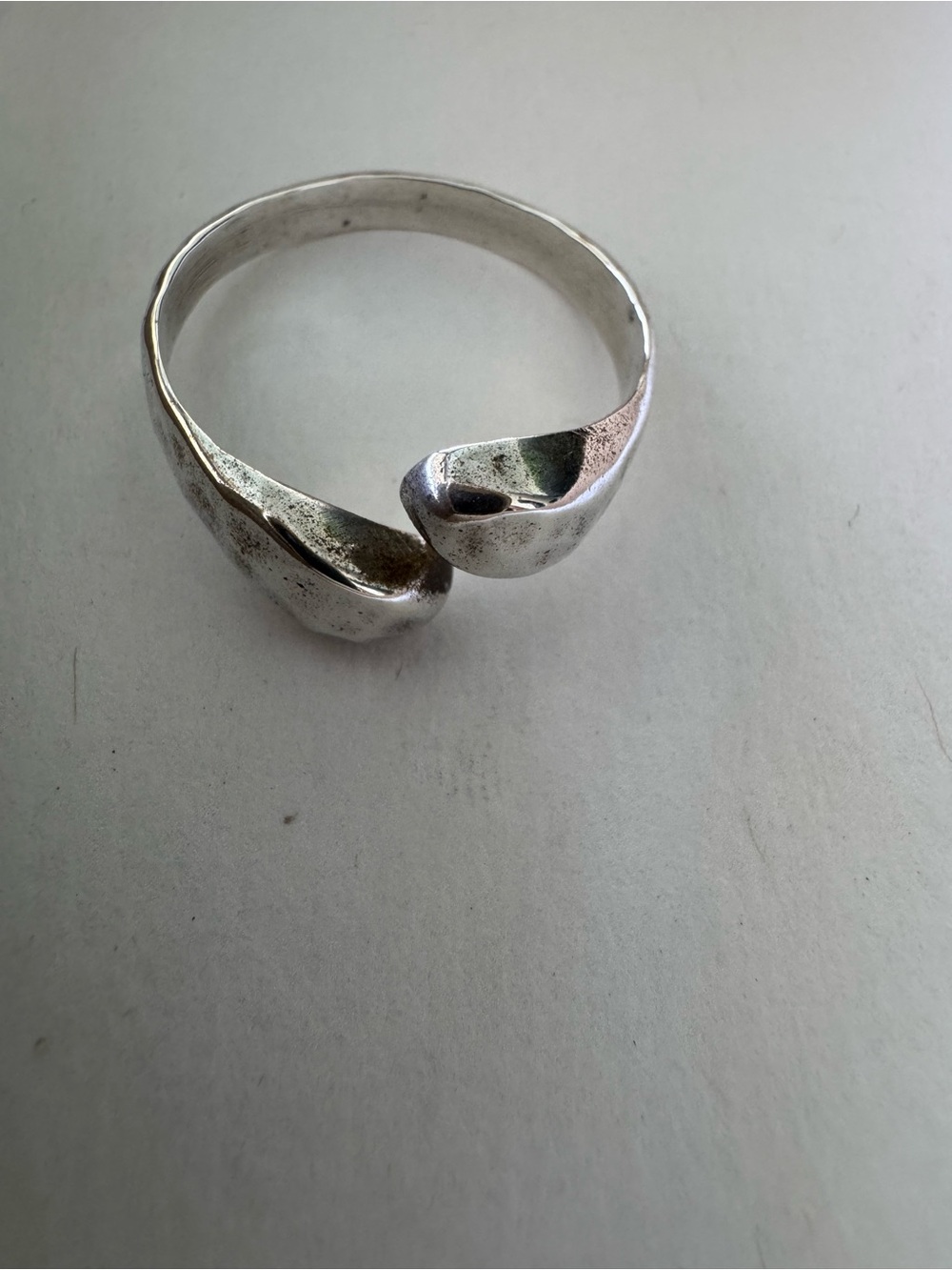 Silver Sculptural Open Statement Ring